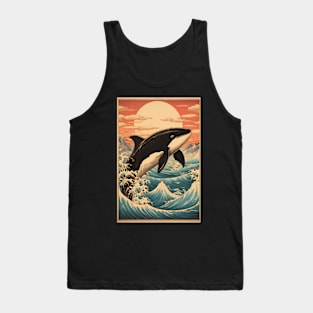 Orca Japanese Vintage Sunset Tank Top